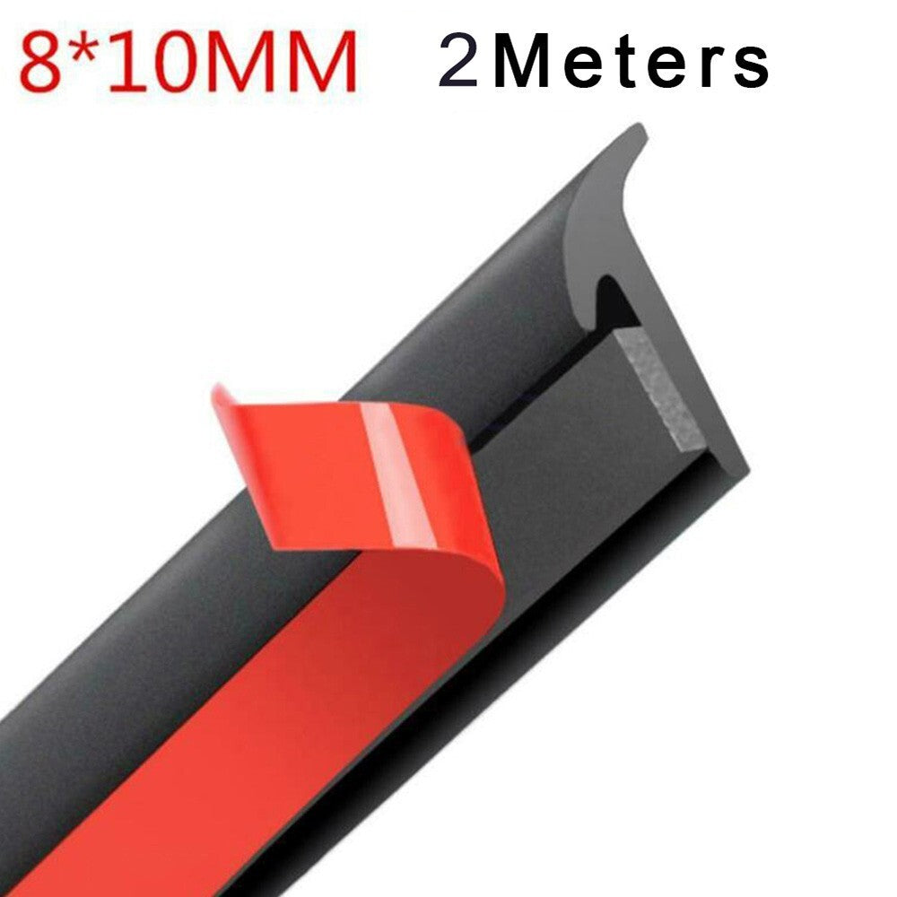 2M Car Rubber Sealing Strips Inclined T Shaped Weatherproof Edge Trim