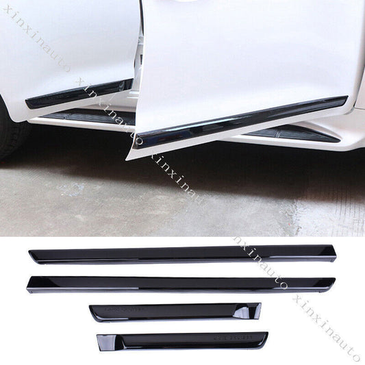 for Land Cruiser LC200 2008-21 Black ABS Side Door Body Molding Strip Guard Trim