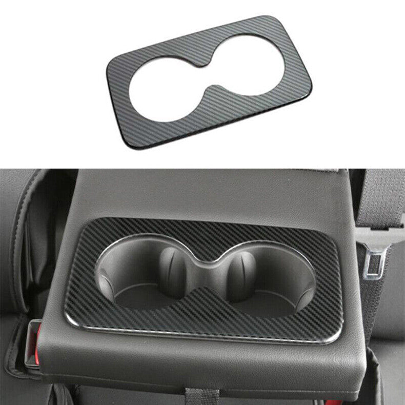 for Chevy Blazer 2019-2022 Carbon Fiber Steel Rear Water Cup Holder Frame Cover