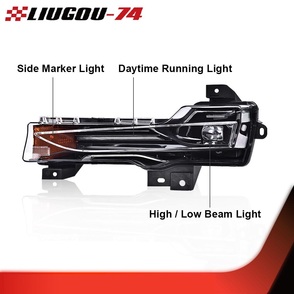 Suitable for 17-23 year old for Tesla Model 3 Y, left-hand Fastia fog lights, amber Dr., new.