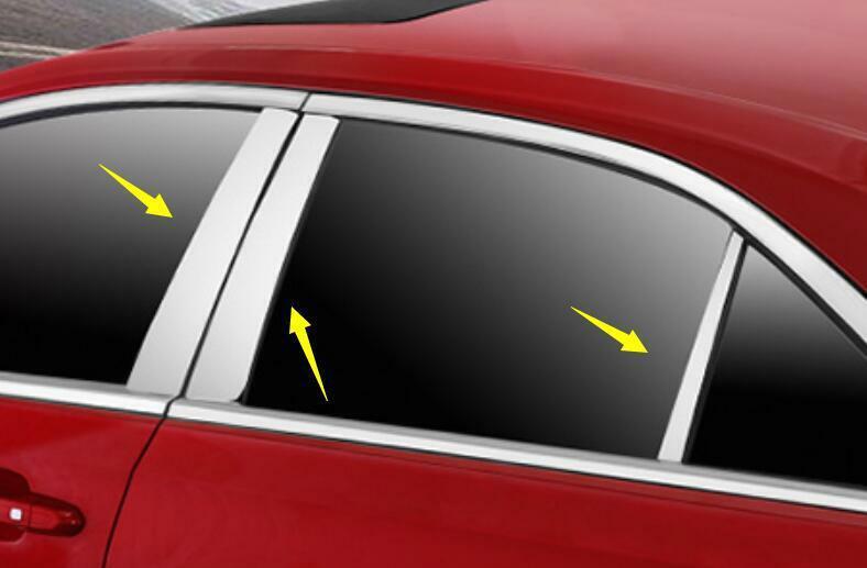 for Cadillac CT4 2020-24 Chrome Steel Exterior Window Pillar Post Trim Strip 6P