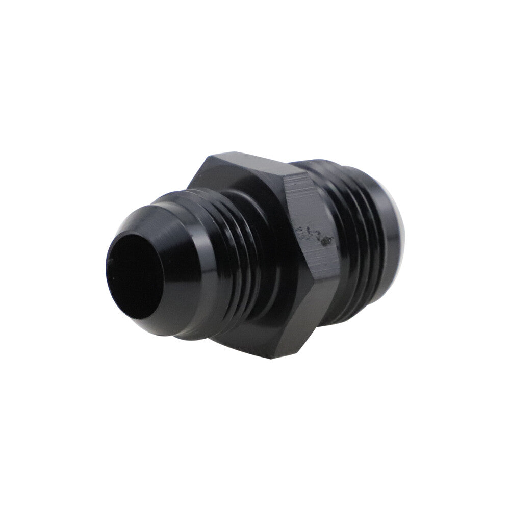 2Pcs 8AN to 10AN Male Flare Coupler Union Straight Fuel Hose Adapter Fitting Blk