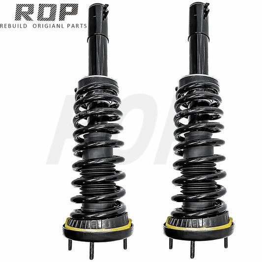 Pair Front Shock Struts Assys w/Electric Sensor Fit for Jaguar XJ XJR X351 AWD 13-19