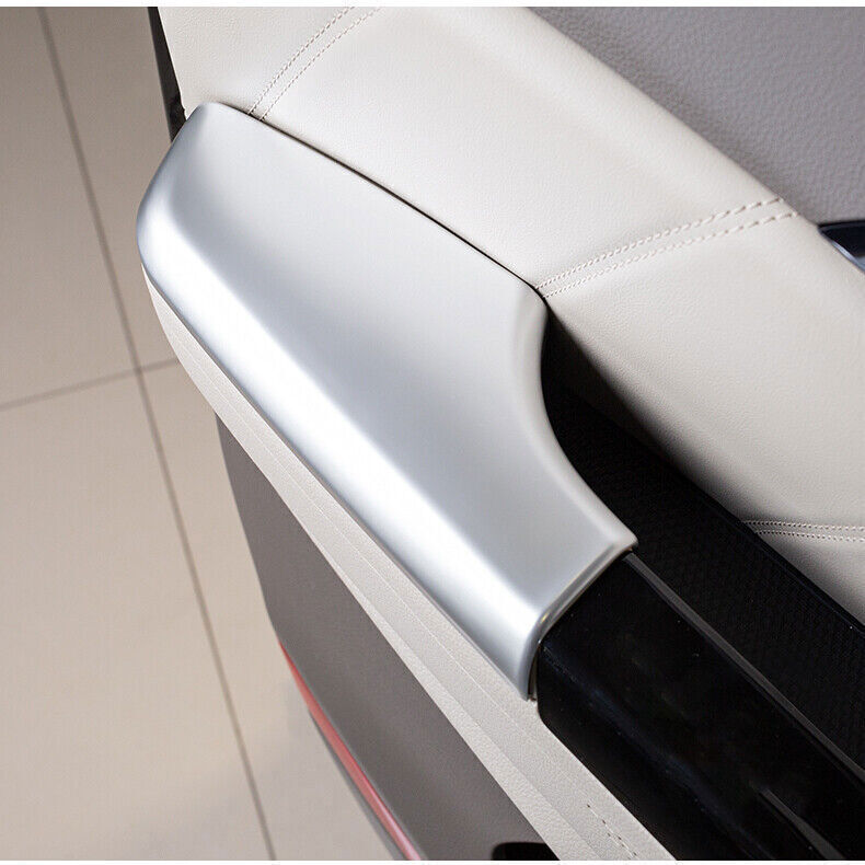 for Kia Carnival 2022-2024 Silver ABS Interior Door Armrest Panel Trim Cover 2P