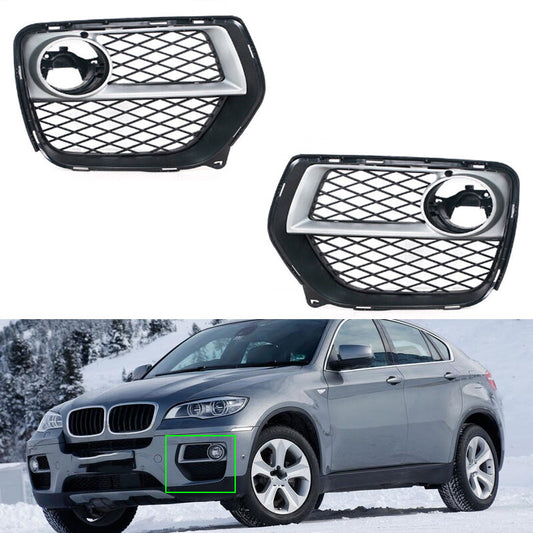 for BMW X6 2012-2014 Pair Front Bumper Fog Light Vent Grille Intake Cover
