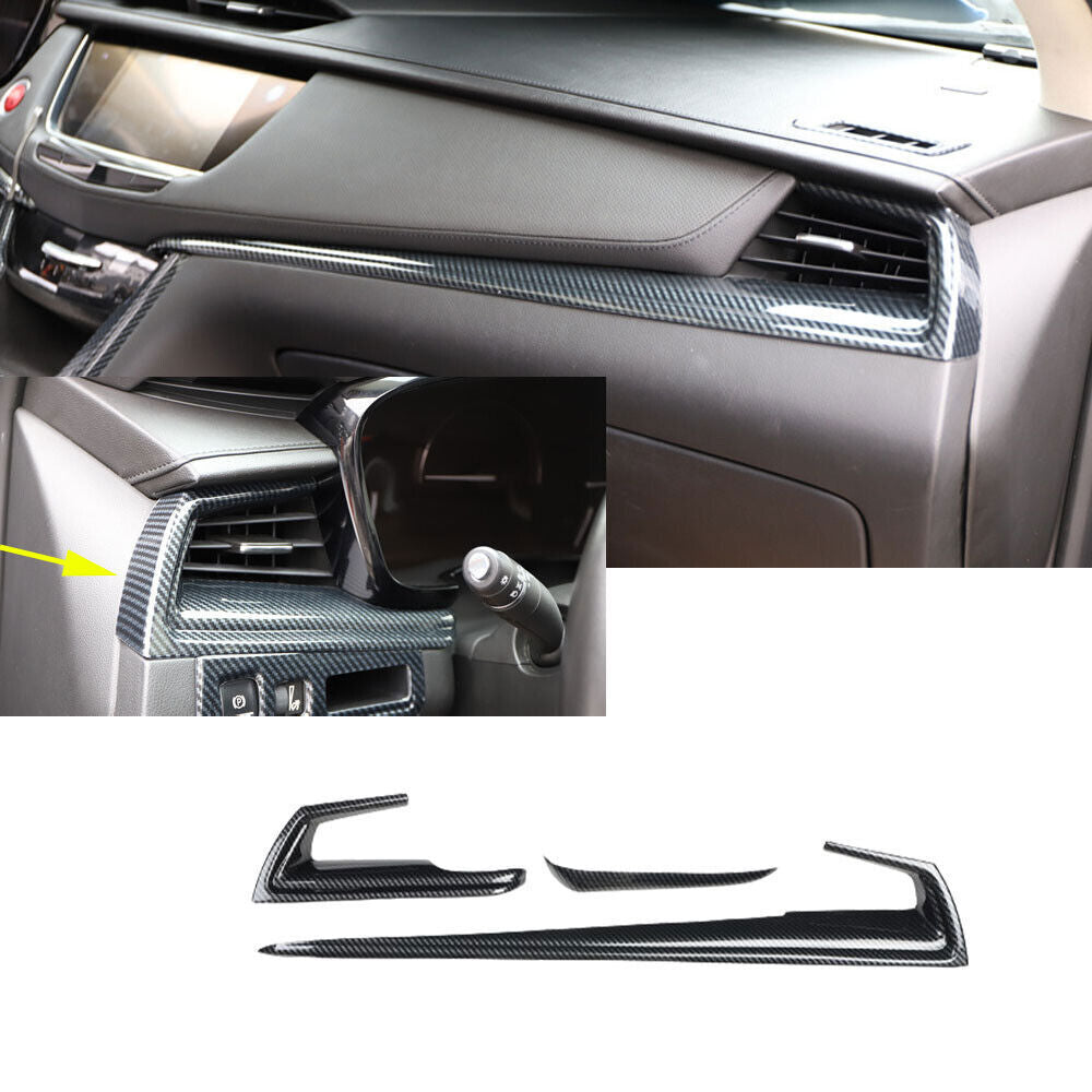 for Cadillac XT5 17-24 ABS Carbon Fiber Inner Central Console Strip Cover Trims