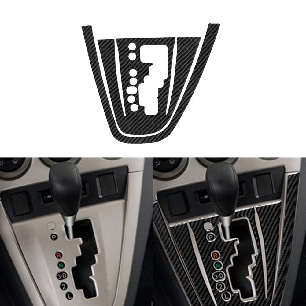 2Pcs Carbon Fiber Gear Shift Panel Frame Cover Trim for Toyota Matrix 2009-2014