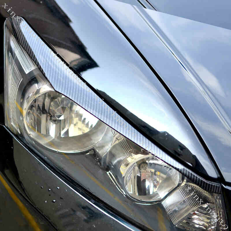 Headlight Lamp Eyebrow Molding Trim for Honda Accord 2008-2012 Carbon Fiber Look