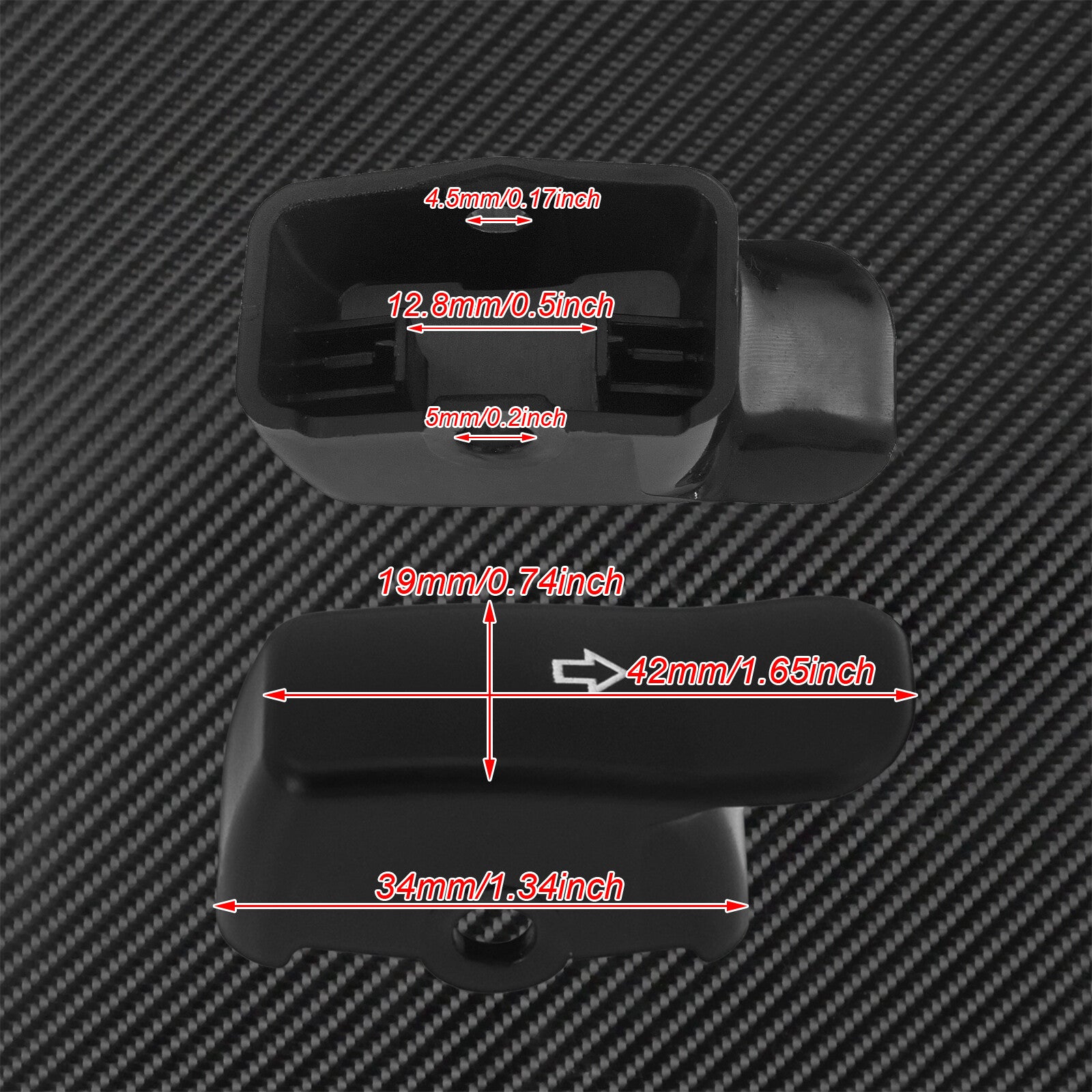 1Pair Motorcycle Black Turn Signal Extension Caps Fit for Harley XL Softail Dyna