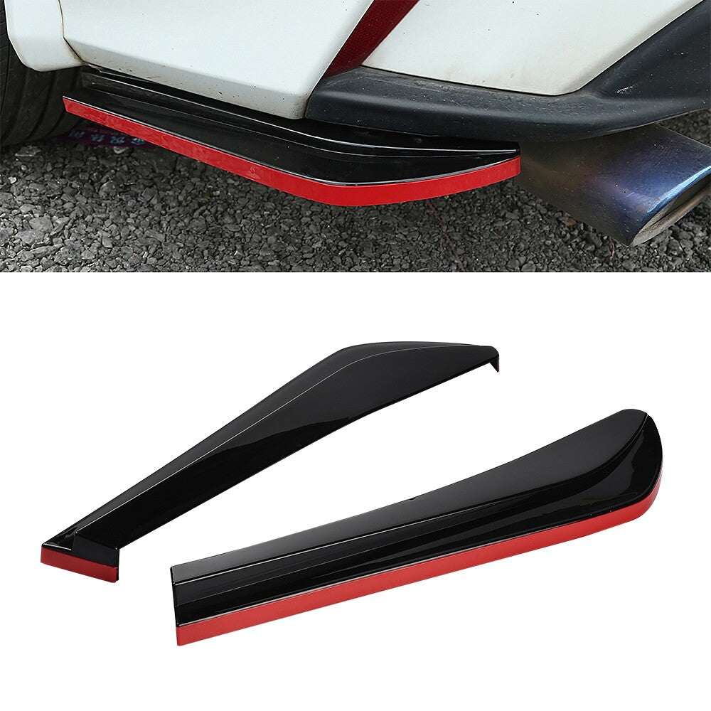 2pcs Car Rear Diffuser Side Skirts Bumper Guard Diffuser Splitter Lip Body Kit