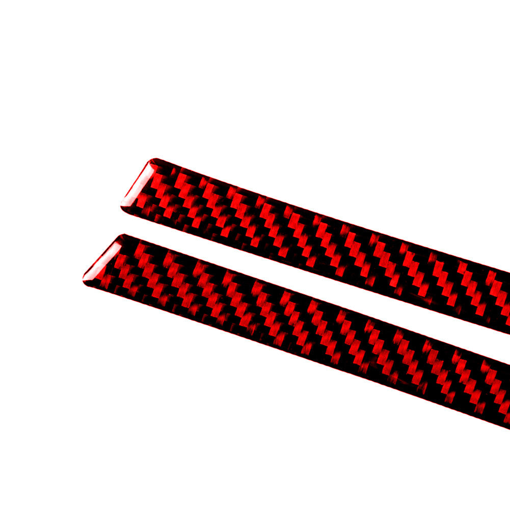 for Audi for A4 17-19 Red Carbon Fiber Outer Door Handrail Panel Cover Trim Sticker