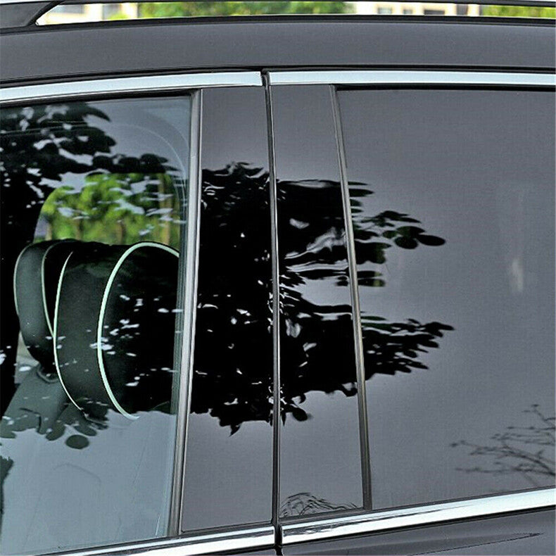 for Kia Forte Sedan 2014-18 6pc Black Pillar Posts Set Door Trim Piano Cover Kit