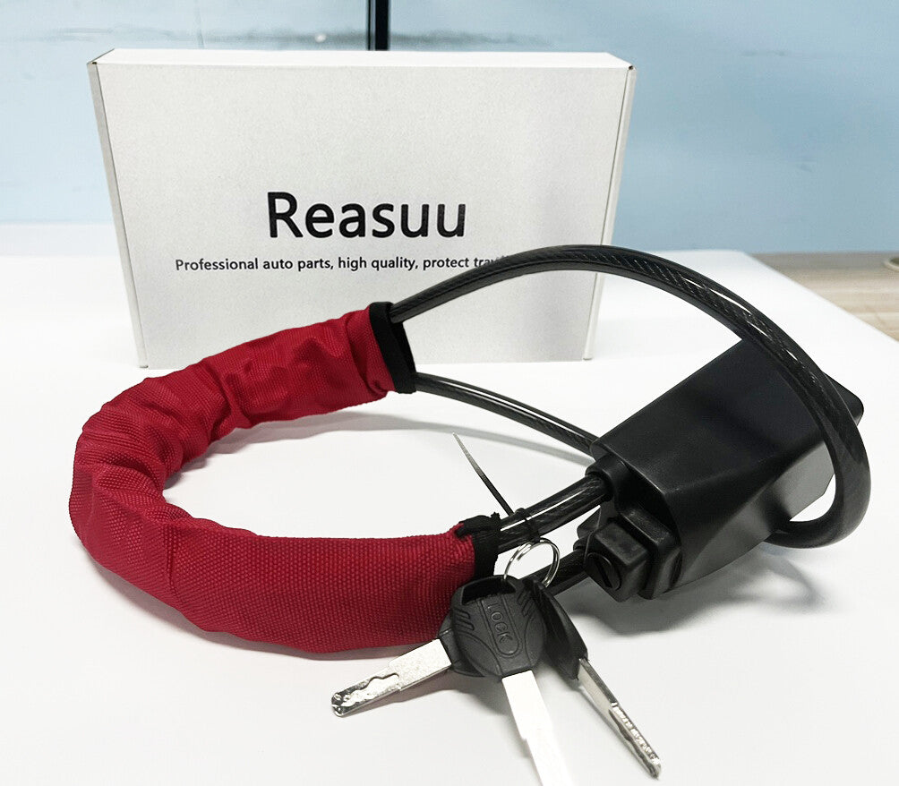 Reasuu Steering Wheel Lock Key Lock Anti-Theft Device Universal for Vehicles