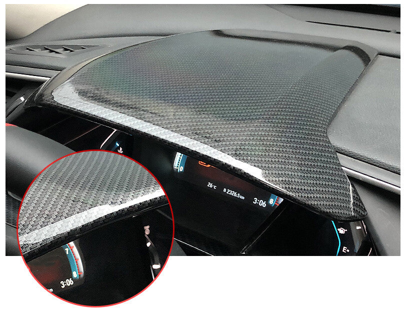 1pc Carbon Fiber Dashboard Instrument Panel Cover Trim for Honda for Civic 2016-2021