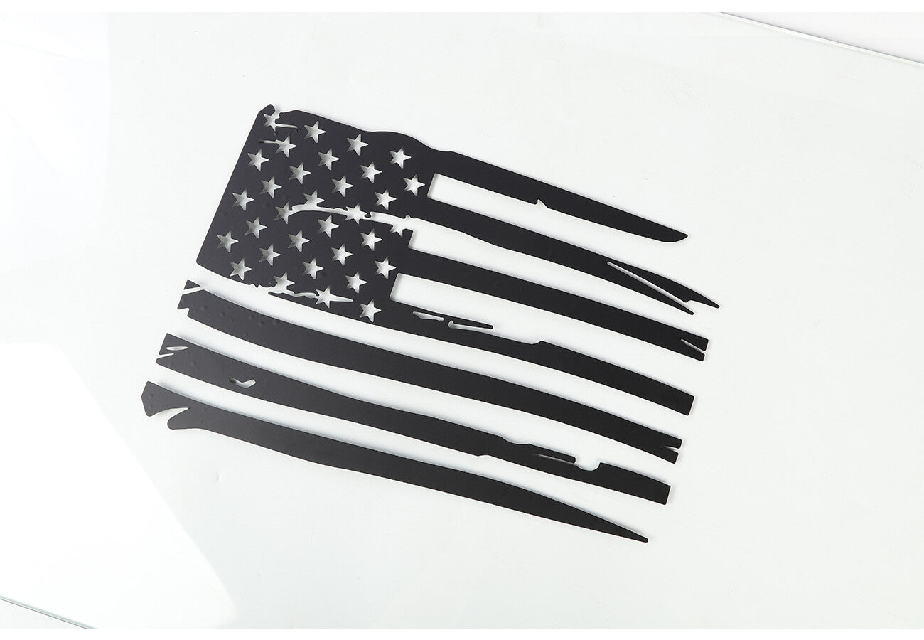 Rear Window Glass Middle Decal Sticker Trim for Jeep Gladiator JT 2018+PVC Black
