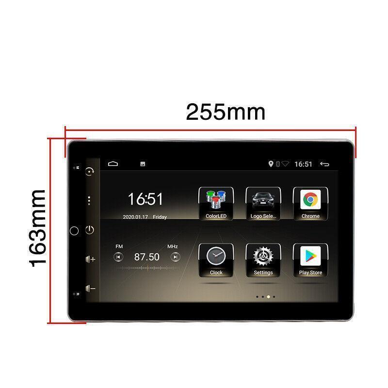 1DIN Rotatable 10.1 Android 9.1 4-core Car Stereo Radio Player GPS Nav 4K Video