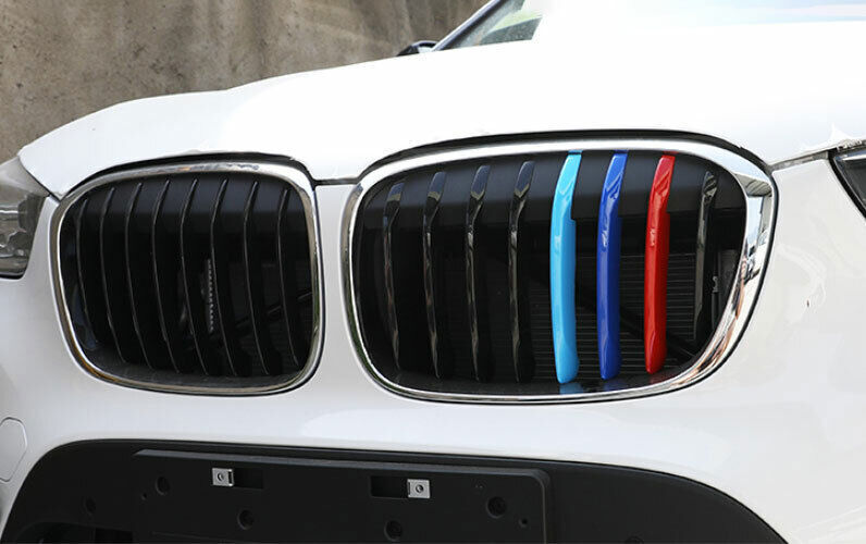 for BMW X1 F48 2016-19 ABS 3-Colors Front Grille Grill Inserts Ring Cover Trims