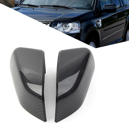 Pair Mirror Cover Cap for Land Rover LR2 LR4 for Range Rover Sport Freelander 2