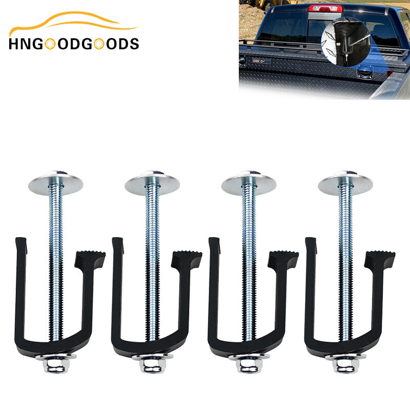 Black 4x Truck Bed Toolbox Clamp Aluminum Fastening Clamp Toolbox Mounting Kit