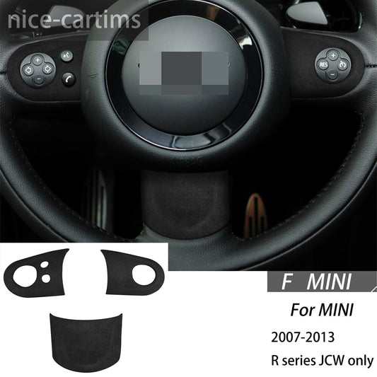 Suede Dark Gray Steering Wheel Cover for BMW for Mini Cooper R55 R56 R57 R58 R59 R60