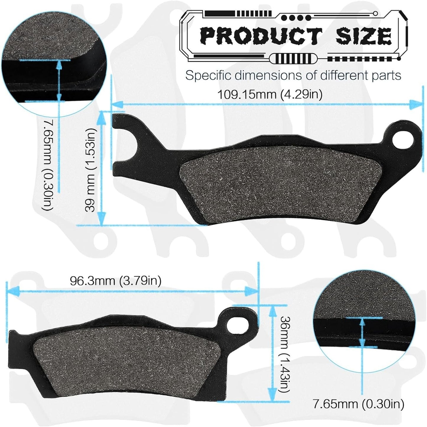 Brake Pads for Can-AM Outlander Max Renegade 1000 850 800 650 XMR STD DPS T3 G2
