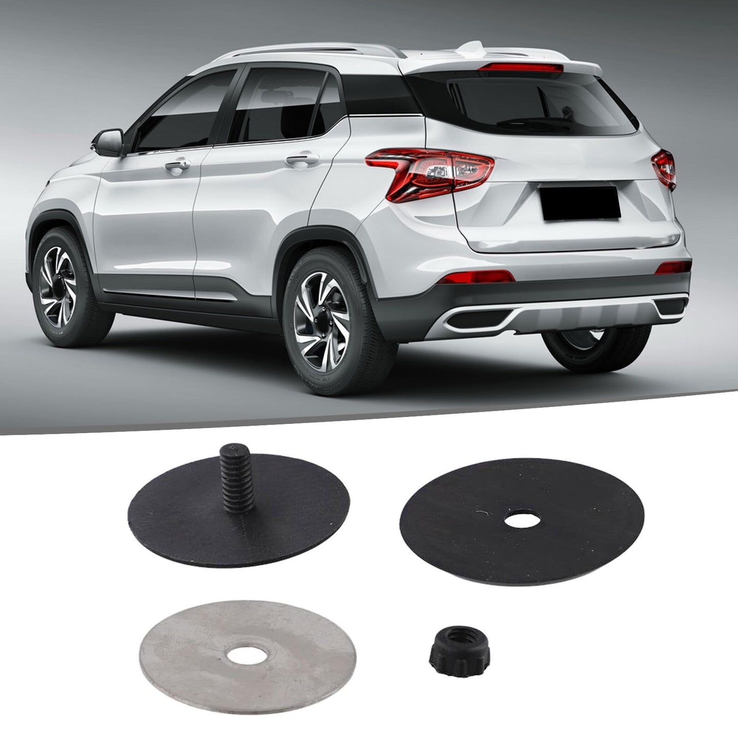 Black Waterproof Rear Windscreen Wiper Antenna Hole Cover P-lug For Cars