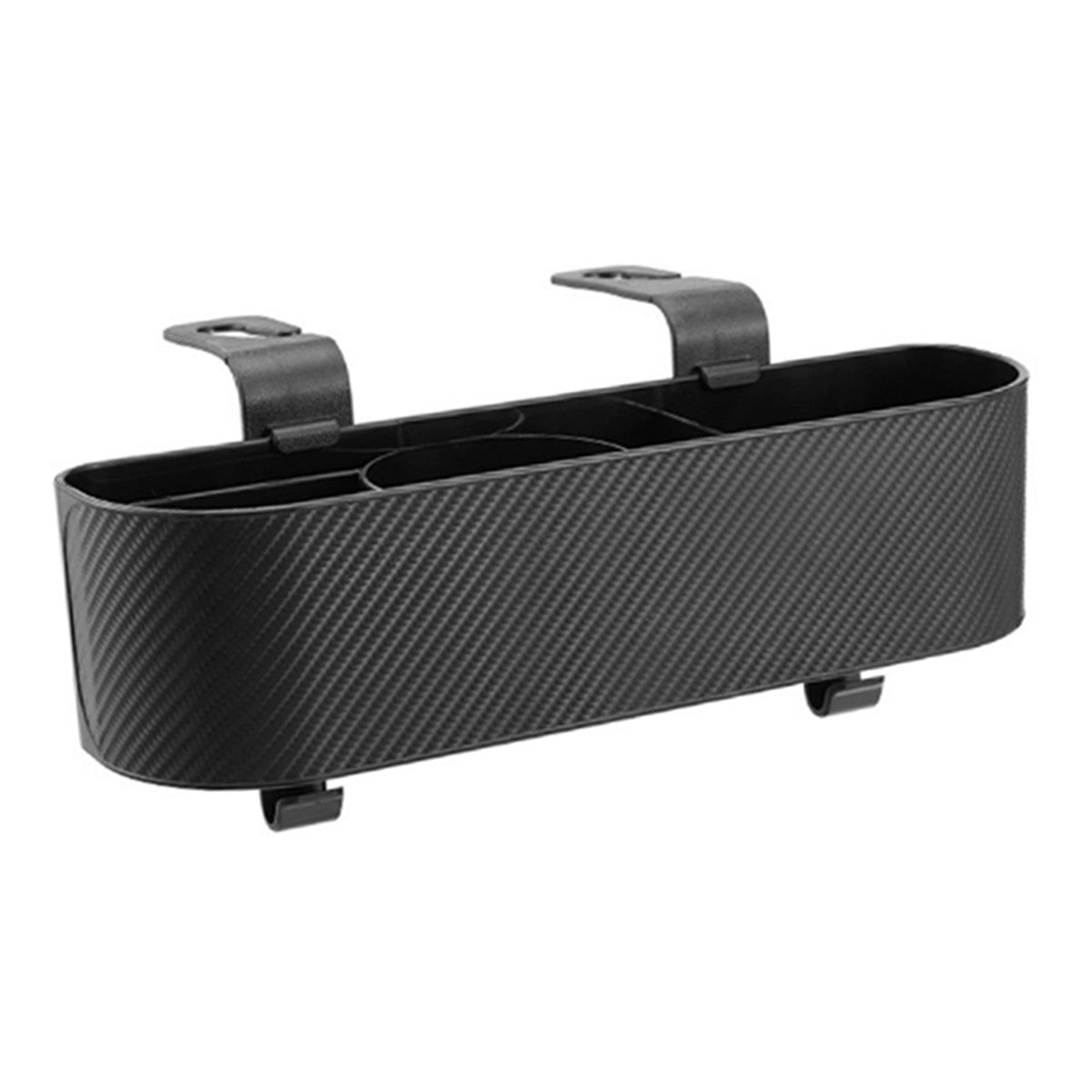 Car Storage Box Organizer With Hooks Cup Phone Holder Interior Accessories Black