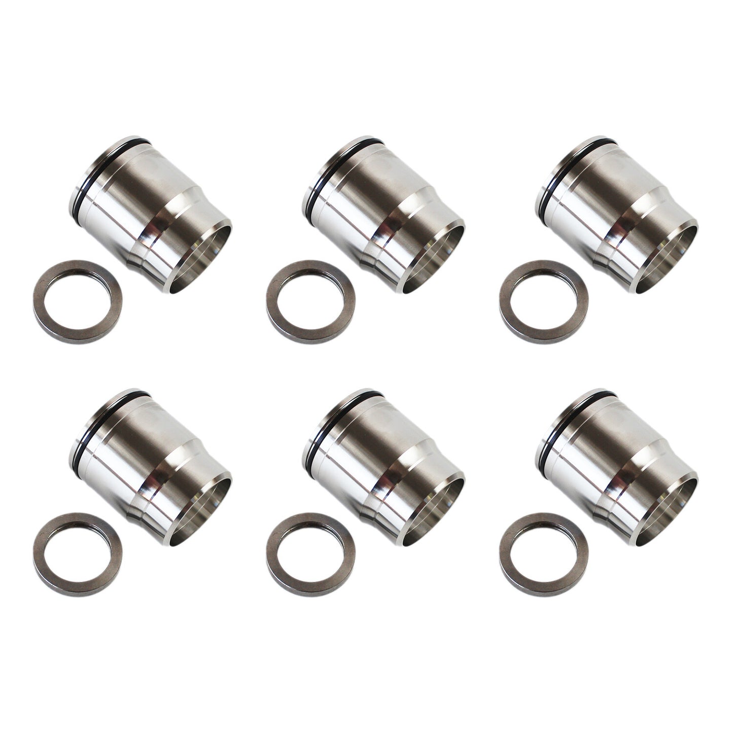 6pcs 3686961 Injector Sleeve Kit Cup Tube W/ Seal For ISX single Cam