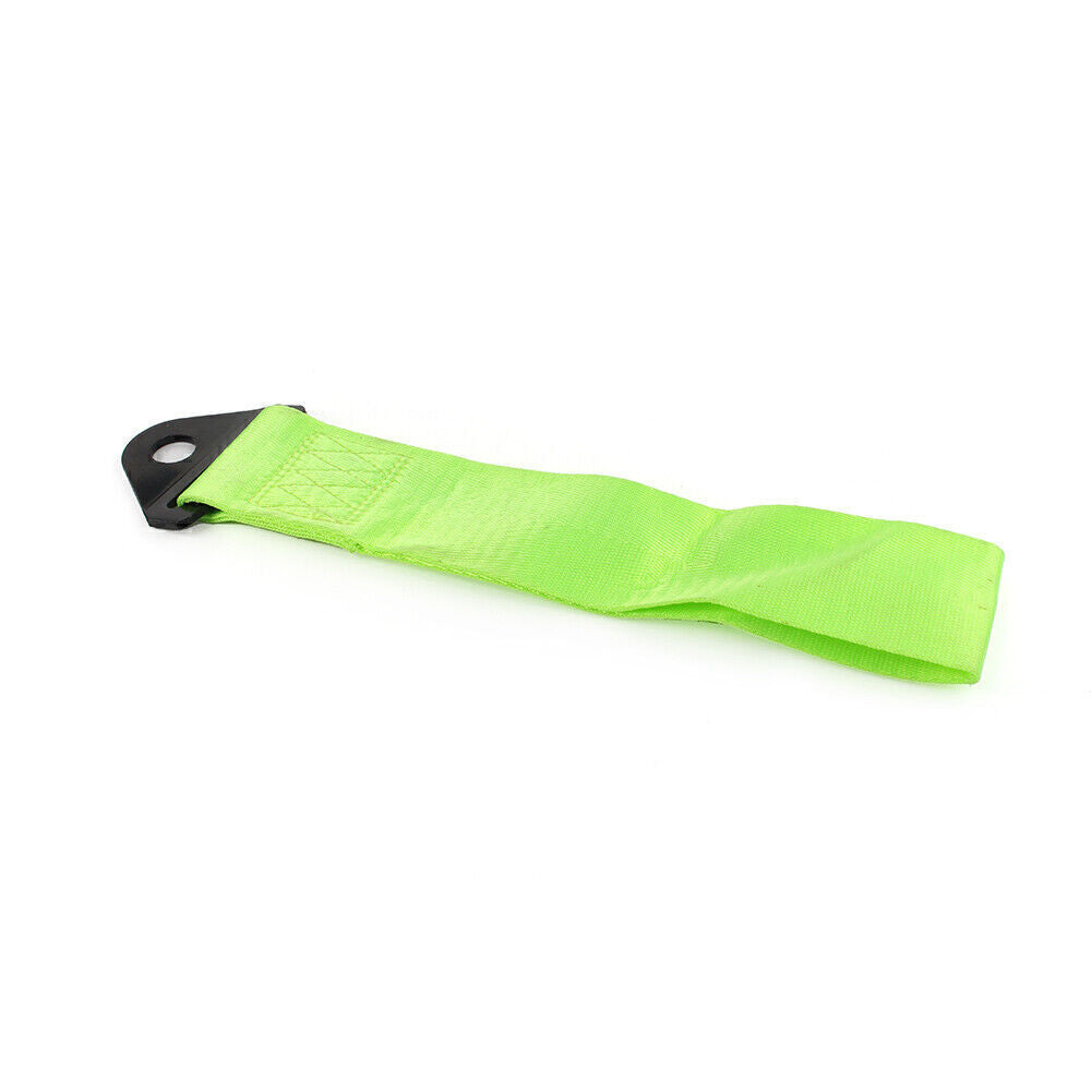Racing Car Green Towing Strap Belts Rope Rally Hook Universal Rear/Front Bumper