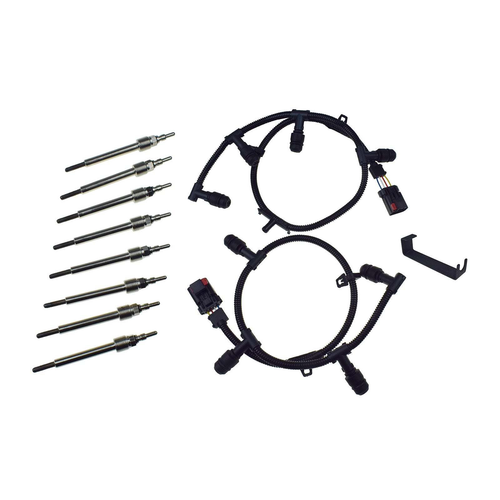 Glow Plug + Harnesses Left Right Kit for Ford F250 F350 F450 6.0L
