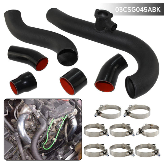 Intercooler Pipe Kit Compatible for Ford for Mustang EcoBoost 2015-2022 Black