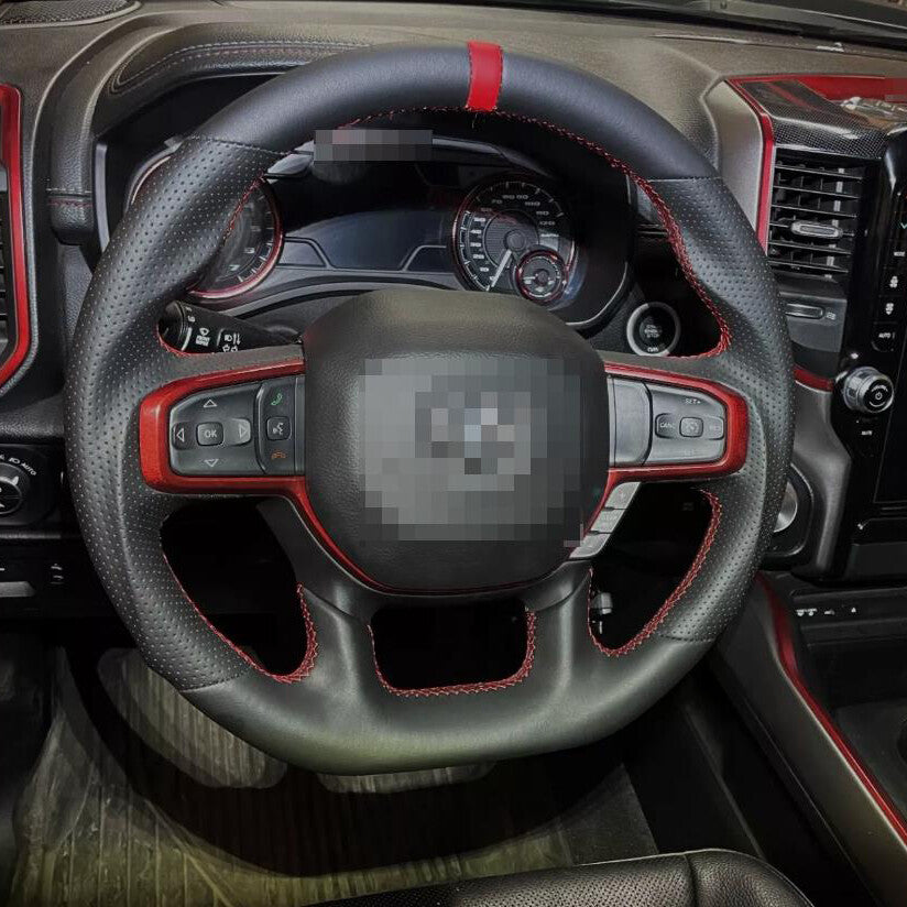 Red Strip steering wheel for 2019-2023 for Dodge for Ram 1500/2500 Sport.