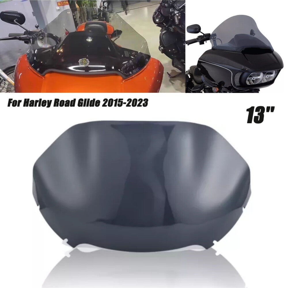 13Motor Wave Windshield Windscreen Smoke Fit for Harley Road Glide FLTRXS FLTRK