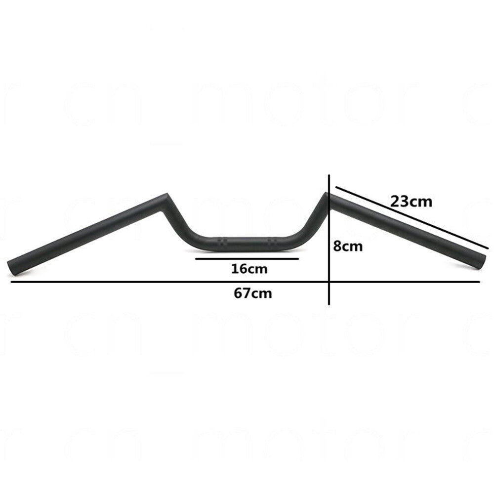 7/8 inch motorcycle tow bar handlebars, black chrome, suitable for Cruiser Chopper Cafe Racer