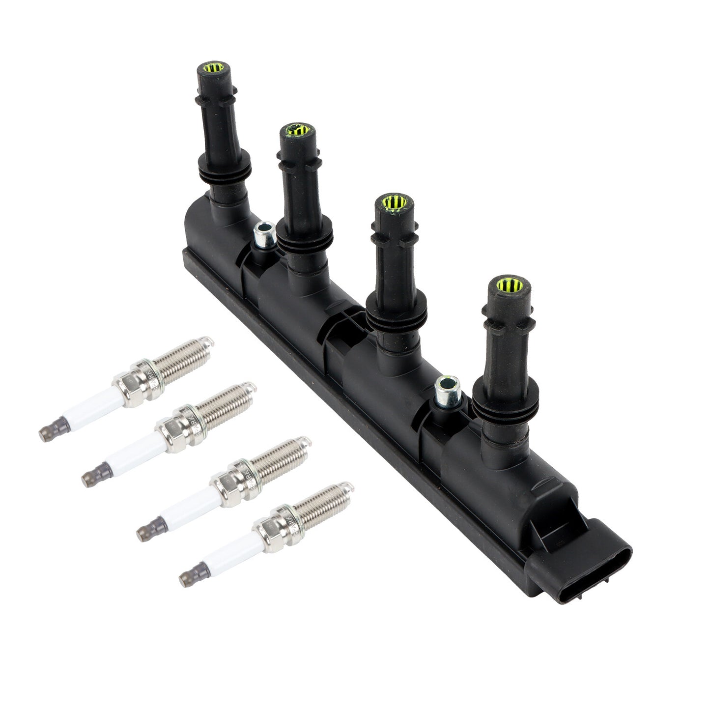 1X Ignition Coil  4X Iridium Spark Plugs for Buick for Chevy for Cruze Sonic UF669 1.4L