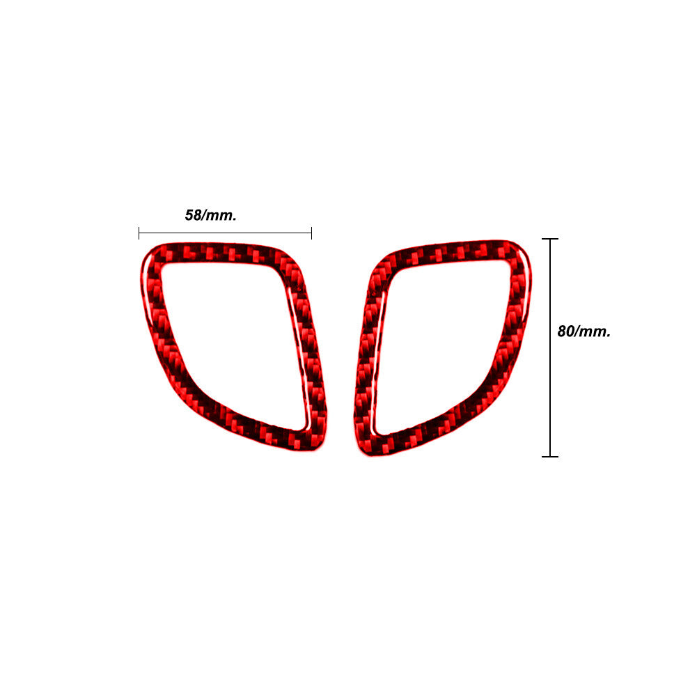 Red Carbon Fiber Side Demist Air Vent Outlet Cover for Subaru Forester 2005-2008