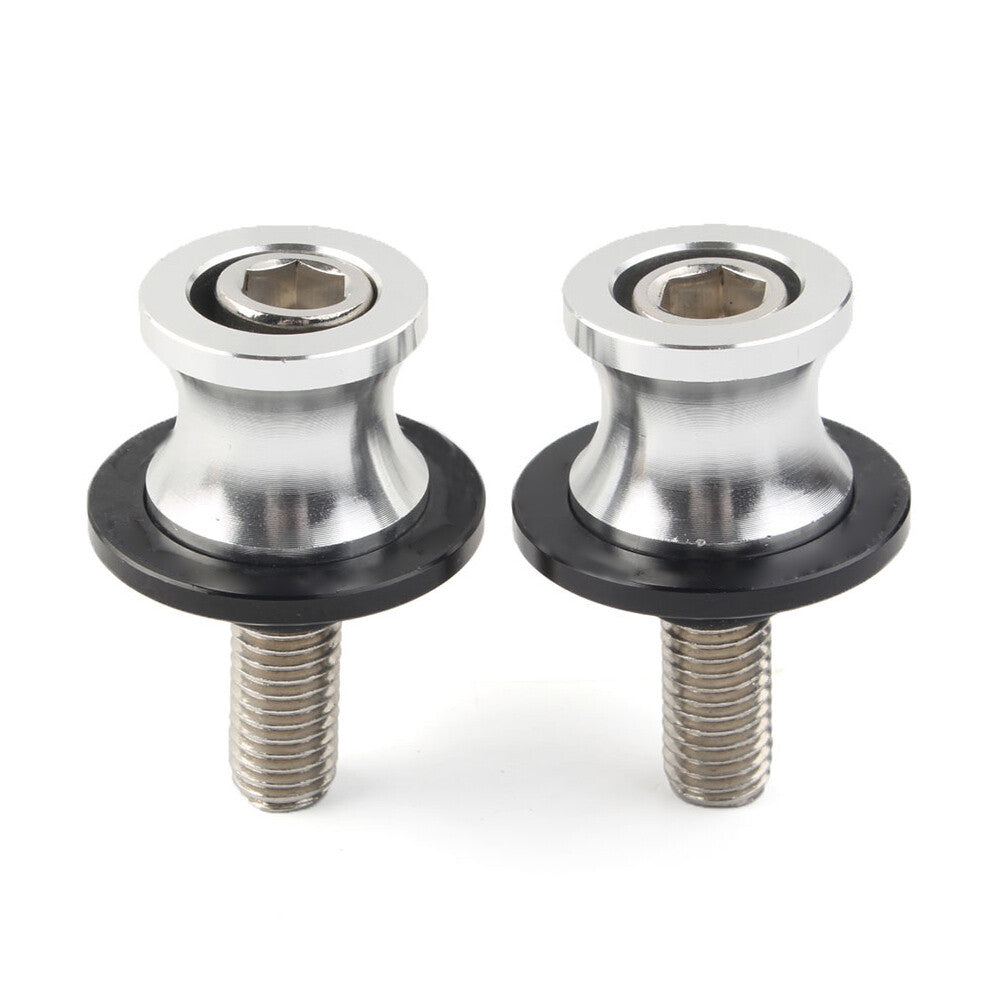 8MM Swingarm Spools Slider Stand Screws for KAWASAKI ZX6R 2012-2021 Silver 2PCs