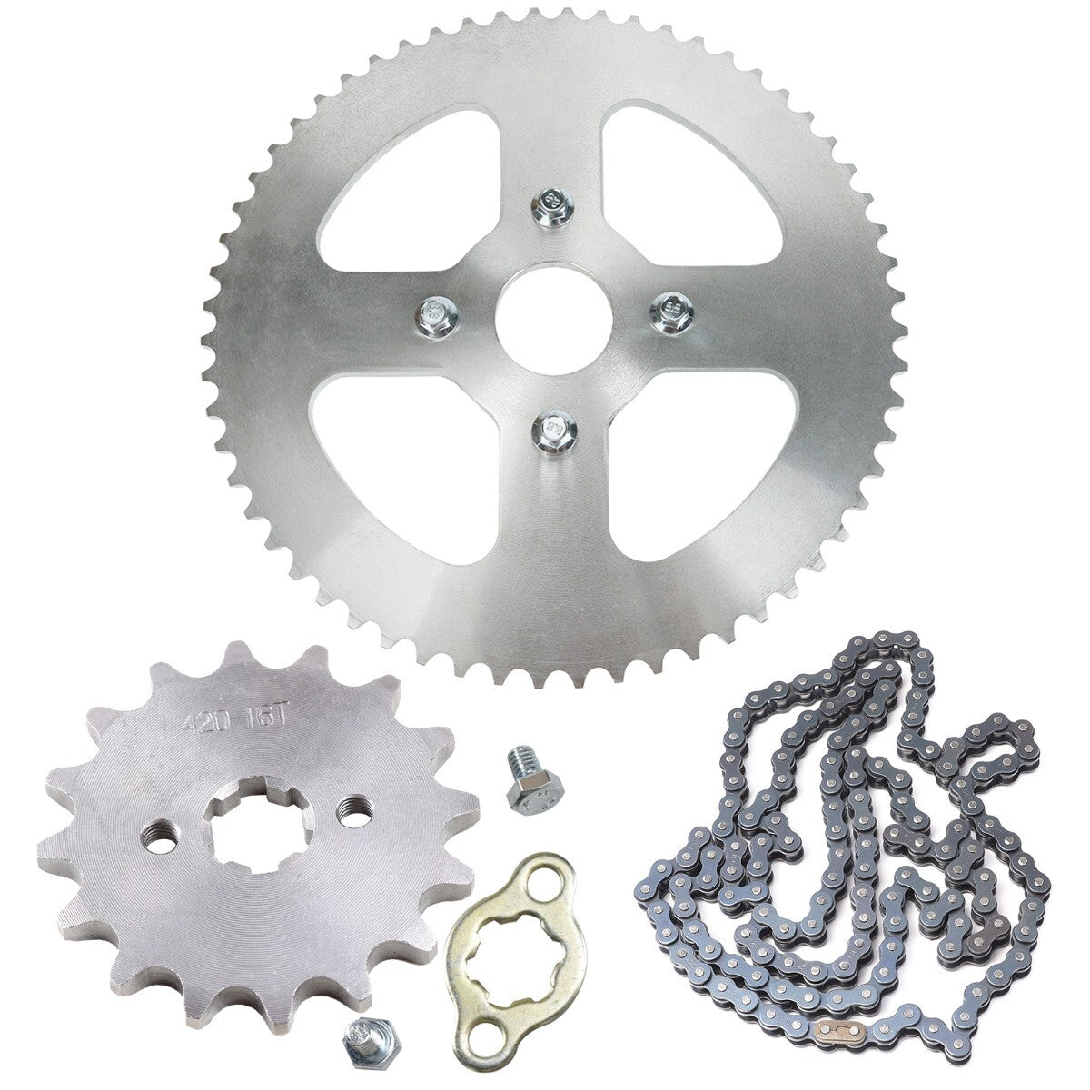 420 chain 16T front and rear sprocket Fo Dirt Pit bicycle all-terrain vehicle four-wheel go-kart Taodao off-road vehicle