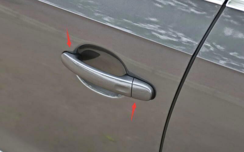 for Volkswagen for Jetta 2014-2018 Bright Black Outer Side Door Handle Trims W/hole