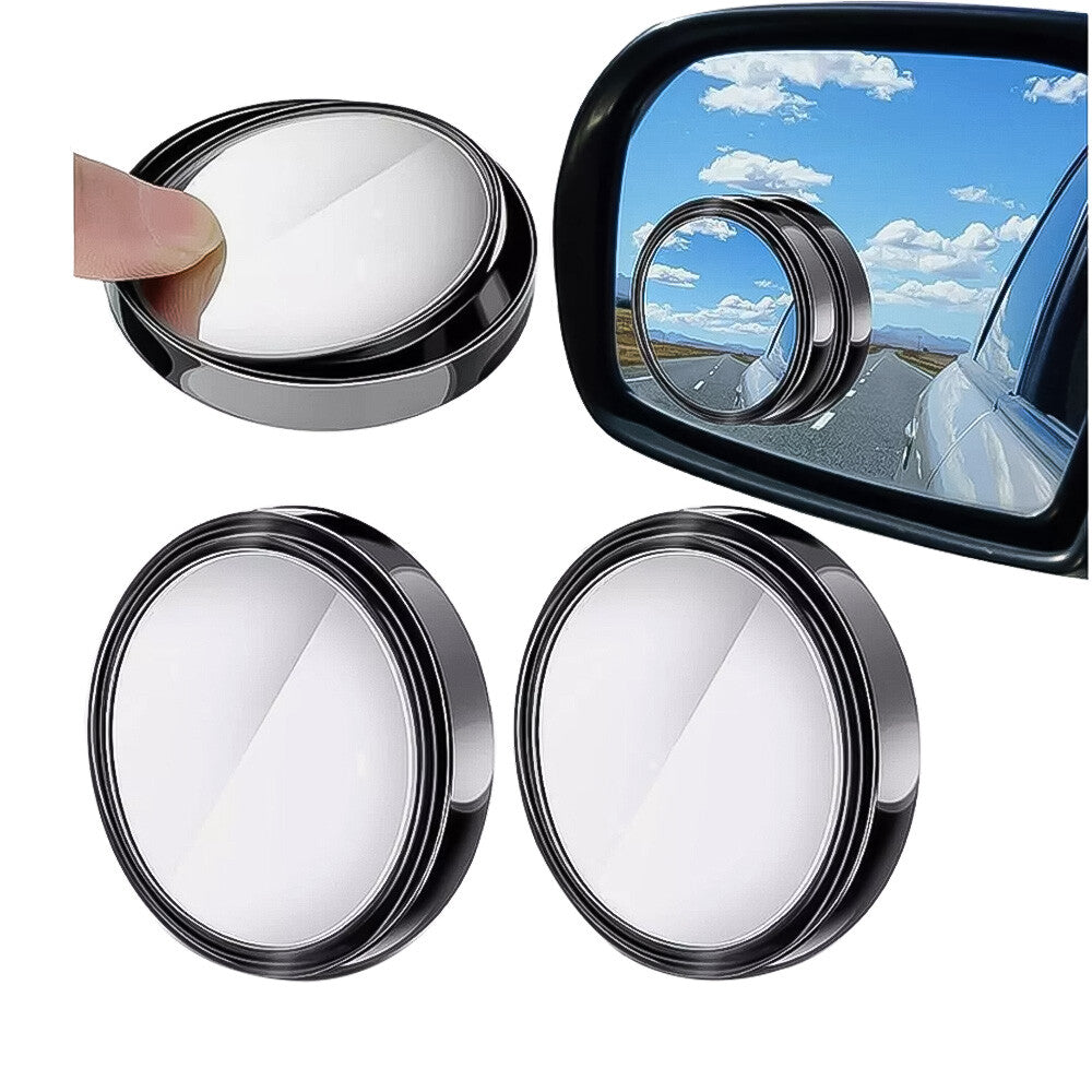 2PCS Side Rear View Mirror Blind Spot Mirrors Round HD Glass Convex 360¡ã For Car