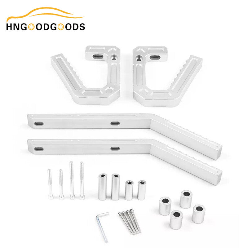 Silver Rear + Front Roof Grab Bar Pull Handle Kit for 07-18 for Jeep for Wrangler JK