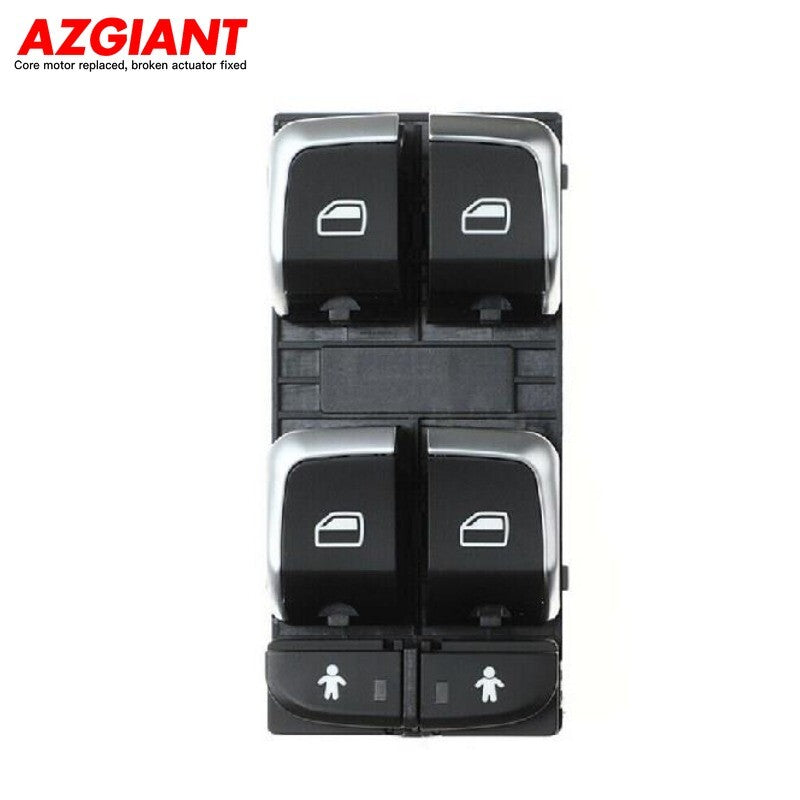 Suitable for 2013-2014 for Audi A6 Allroad, left front drive side window switch with chrome trim.