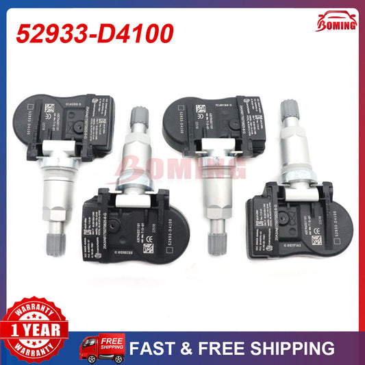 4x New TPMS Tire Pressure Sensors 52933-D4100 for Kia Pressure Monitoring System