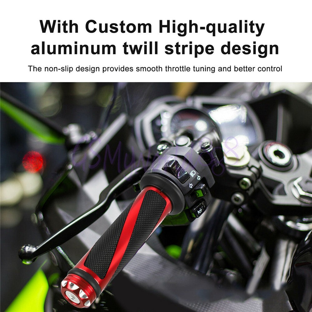 Sliver Universal Motorcycle Handlebar Hand Grip Fit for Kawasaki for Honda for Yamaha