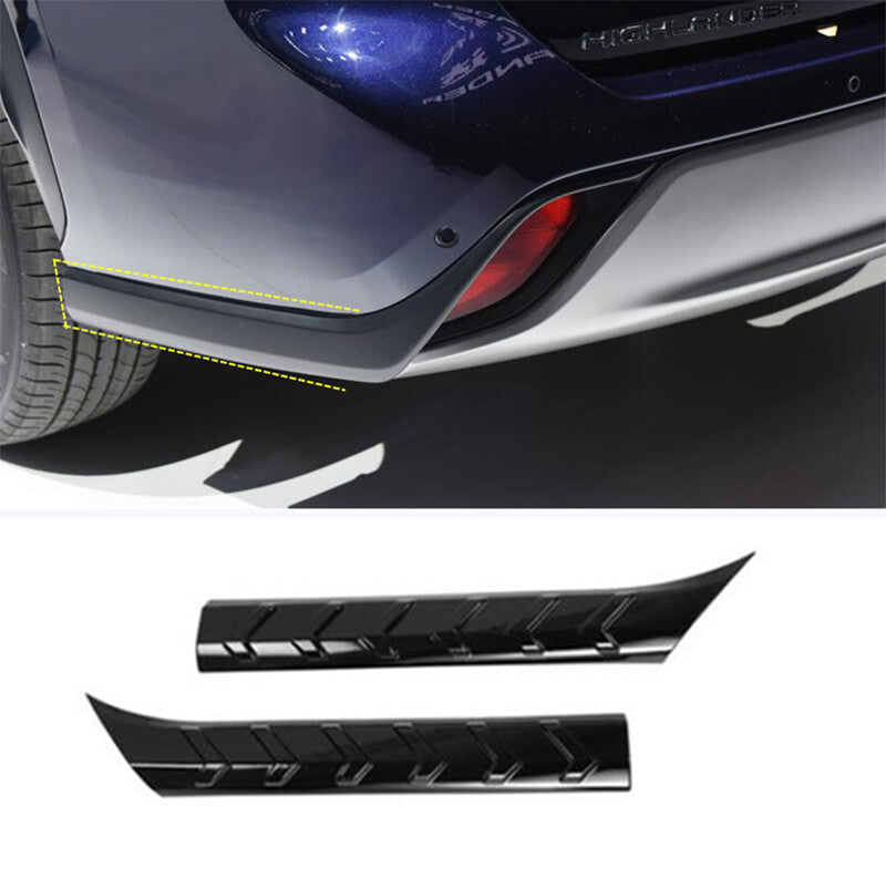 for Toyota Highlander 2020-2023 Piano black Rear bumper side anti-scratch cover