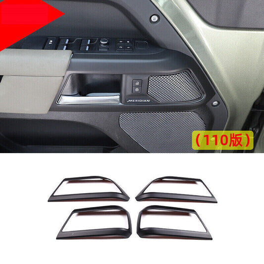 4PCS Black Inner Door Handle Lock Frame Trim for Land Rover for Defender 110 2020-25
