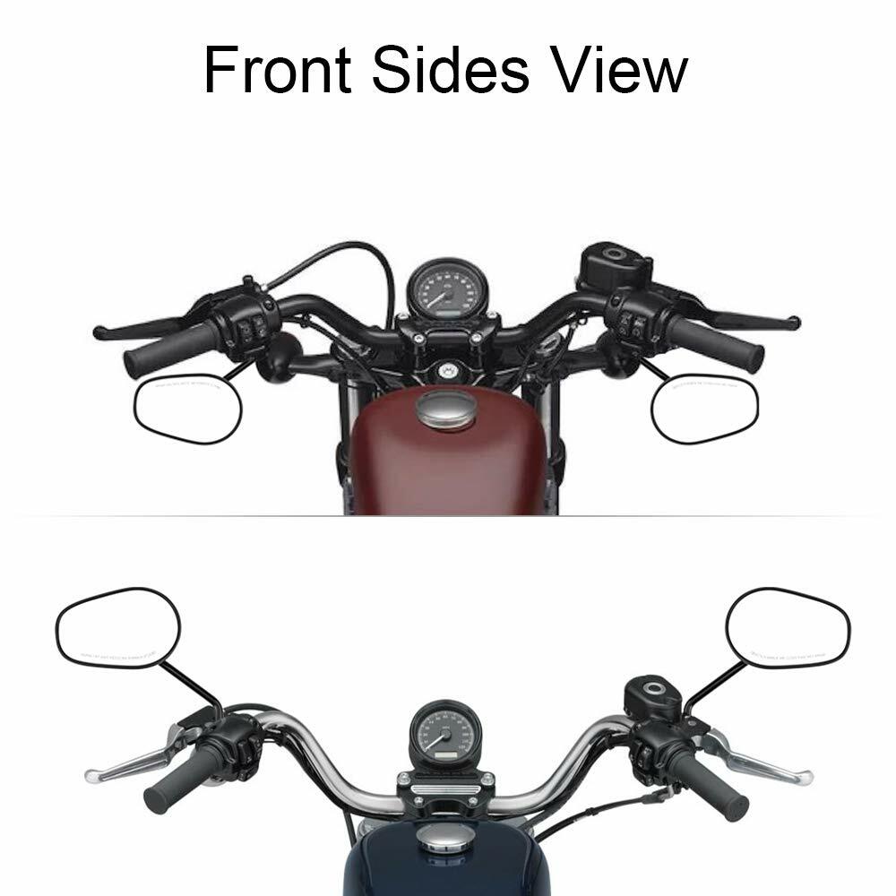 Pairs Side Mirrors For Har-ley Softail Road Glide Motorcycle Rearview 1982- 20