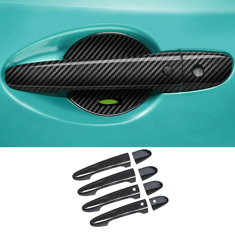8Pcs for Mazda 6 Atenza 2020-2021 Carbon Fiber Outside W/ for Smart Door Handle Trims