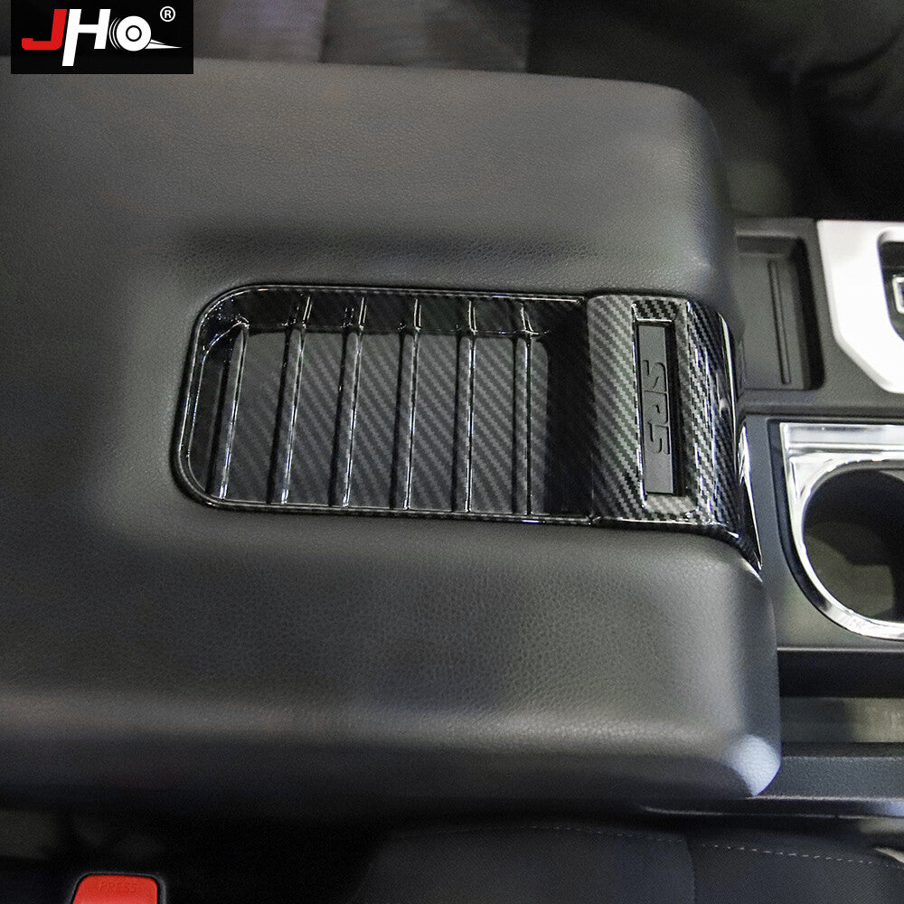 Carbon Fiber Car Central Armrest Cover Storage Box Trim for Toyota Tundra 14-21