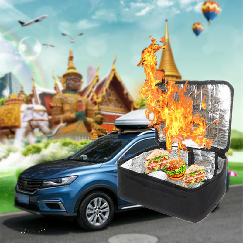 12V Car Electric Heating Lunch Box Portable Meal Heater Instant Food Warmer Bag